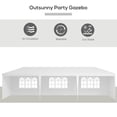thumbnail image 4 of Outsunny 10' x 29' Party Tent Canopy Tent with Sidewalls Windows, White, 4 of 10