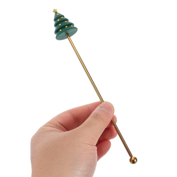 Milisten Multi-Color Metal Christmas Swizzle Sticks Stirring Rods Set for Friends and Family, 1 Set