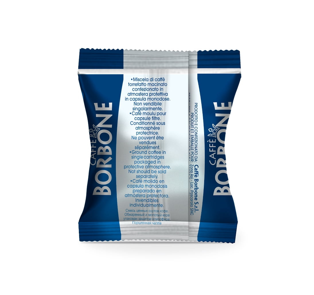 Caffè Borbone Miscela Blu Coffee Capsules, Blue Blend, Medium Roast, 100 Count, Compatible with Nespresso