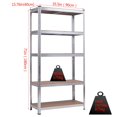 thumbnail image 3 of Costway 71'' Heavy Duty Storage Shelf Steel Metal Garage Rack 5 Level Adjustable Shelves, 3 of 8