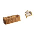 thumbnail image 1 of Caja de servilletas para guardar control remoto y pañuelos con sofá de madera en miniatura, modelo de artesanía, muebles de simulación, juguete para c, 1 of 8