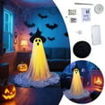 thumbnail image 5 of Sylchomon 7ft Halloween Ghost Decorations with LED Lights Remote Control and 8 Lighting Effects USB Powered Lamp for Indoor Outdoor Scares, 5 of 5
