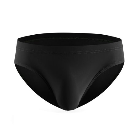 

HEVIRGO U Convex Solid Color Breathable Man Briefs Ice Silk Low-Waist Male Underwear for Inside Wear