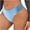 Sky Blue, variant on Underwear for Women Low Rise Ribbed Hipster Breathable Soft Womens Bikini Panties Cheeky