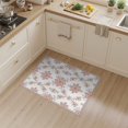 thumbnail image 2 of ODIKA 3'x5' Washable Throw Rug Pink Dainty Rosebud Motif Ivory Cream Coordinating Shack for Entryway, Kitchen, Mudroom, Stain Resistant, Low Profile, Non-Slip, 2 of 7