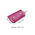 thumbnail image 2 of Key Case Cover, 1 Pack PU Leather Keychain Holder Key Sleeve with 6 Keychains for Key Hanging, Rose Red, 2 of 5