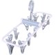 thumbnail image 4 of Colgador plegable con pinza y 12 pinzas resistentes para ropa (azul), 4 of 6