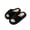 Black, variant on Women Furry Memory Foam Slippers Winter Fuzzy Fluffy Crisscross Plush Strap House Shoes Slippers Indoor Outdoor Anti-Skid Cute Open Toe Bedroom Slides Pink 39(US-7.5)