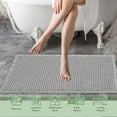 thumbnail image 6 of Upgraded Waffle Bath Mat, Furenl Upgraded Boho Bathroom Rugs Super Absorbent Machine Washable Bathroom Rug with Tassels Rubber Soft Bath Rugs, Khaki, 6 of 9