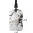 thumbnail image 6 of Square 2Pack PU Leather Marble Texture Cruise Luggage Tag with Privacy Cover and Name ID Tag for Travel Handbags Backpacks Luggage Tags, 6 of 6