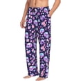 thumbnail image 6 of Sikiie crystal Skull flower cool Mens Pajama Pants Sleep & Lounge Pants, PJ Bottoms With elastic waistb and Pockets X-Large, 6 of 6