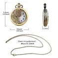 thumbnail image 6 of ZOLOHONI Vintage Pocket Watch with Chain for Men Women Gift, Easy Read Arabic Numerals Scale Quartz Pendent Fob Watches, 6 of 7