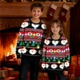 thumbnail image 2 of Christmas Sweaters Boys Round Neck Sweatshirts Long Sleeved Pullovers Santa Printed Red Holiday 3-14T, 2 of 4