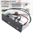 thumbnail image 4 of Adapter USB Front Panel Hub 6 Ports 19 Pin GEN2 X 2 Support USB A TYPE C Memory Card Microphone Input 5Gbps Optical Drive Extension Panel for PC Computer, 4 of 7