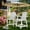 White, variant on Buballino Bar Height Adirondack Chairs - Set of 2, Wooden Patio Set and Double Layer Connecting Tray, Gray