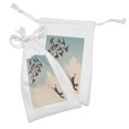 thumbnail image 2 of Birds Fabric Pouch Set of 2, Silhouette of Boy Carried by Flying Pigeons Inspiration Follow Your Dreams Print Home, Drawstring Bag for Toiletries Masks and Favors, 9" x 6", Multicolor, by Ambesonne, 2 of 2