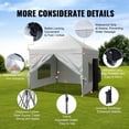 thumbnail image 6 of 10x10 Pop Up Canopy, Portable Gazebo with Sidewalls, UV50+ Waterproof Tent, 6 of 6
