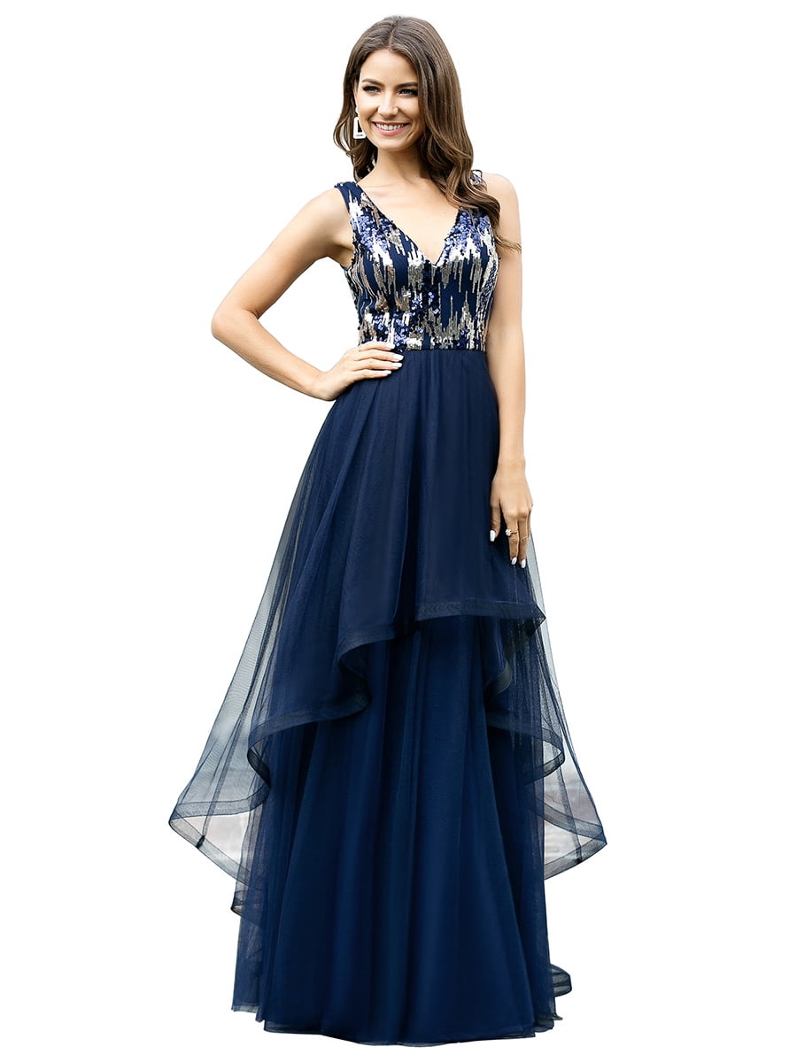 navy blue long summer dress