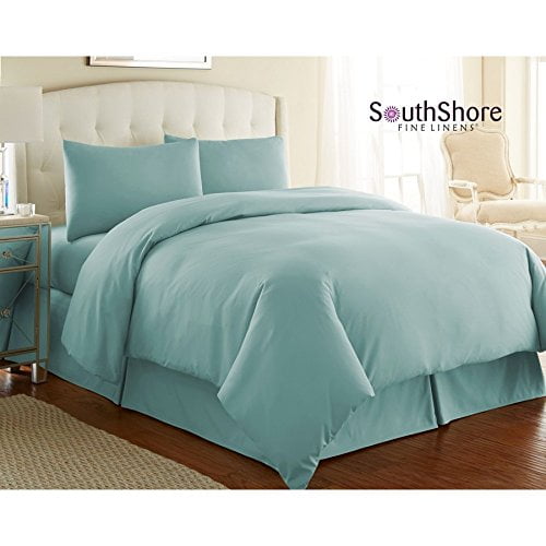 Southshore Fine Linens® 3 Piece Oversized Duvet Cover Set Sky Blue