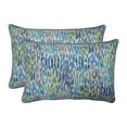 thumbnail image 2 of Set of 2 Blue and White Contemporary Rectangular Throw Pillows 24.5", 2 of 2