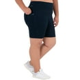 thumbnail image 3 of Athletic Works Women's Plus Size 9" High Waisted Active Media Pocket Bike Short, 3 of 6
