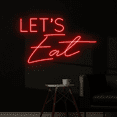 thumbnail image 2 of C-craft Abstract Line Let's Eat Neon Sign Wall Art Living Room Wall Decor Led Sign Bedroom Wall Deco, 2 of 5