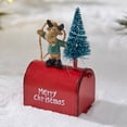 thumbnail image 6 of Dserfhy Christmas Mailbox Ornament Metal Mailbox Hanging Decoration with 3D Snowman Santa Elk Tree Figurine Iron Art Letter Box for Tree Home Decor, 6 of 7