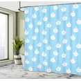 thumbnail image 4 of Ambesonne Blue and White Shower Curtain, Polka Dots Clouds, 69"Wx70"L, Pale Blue and White, 4 of 4