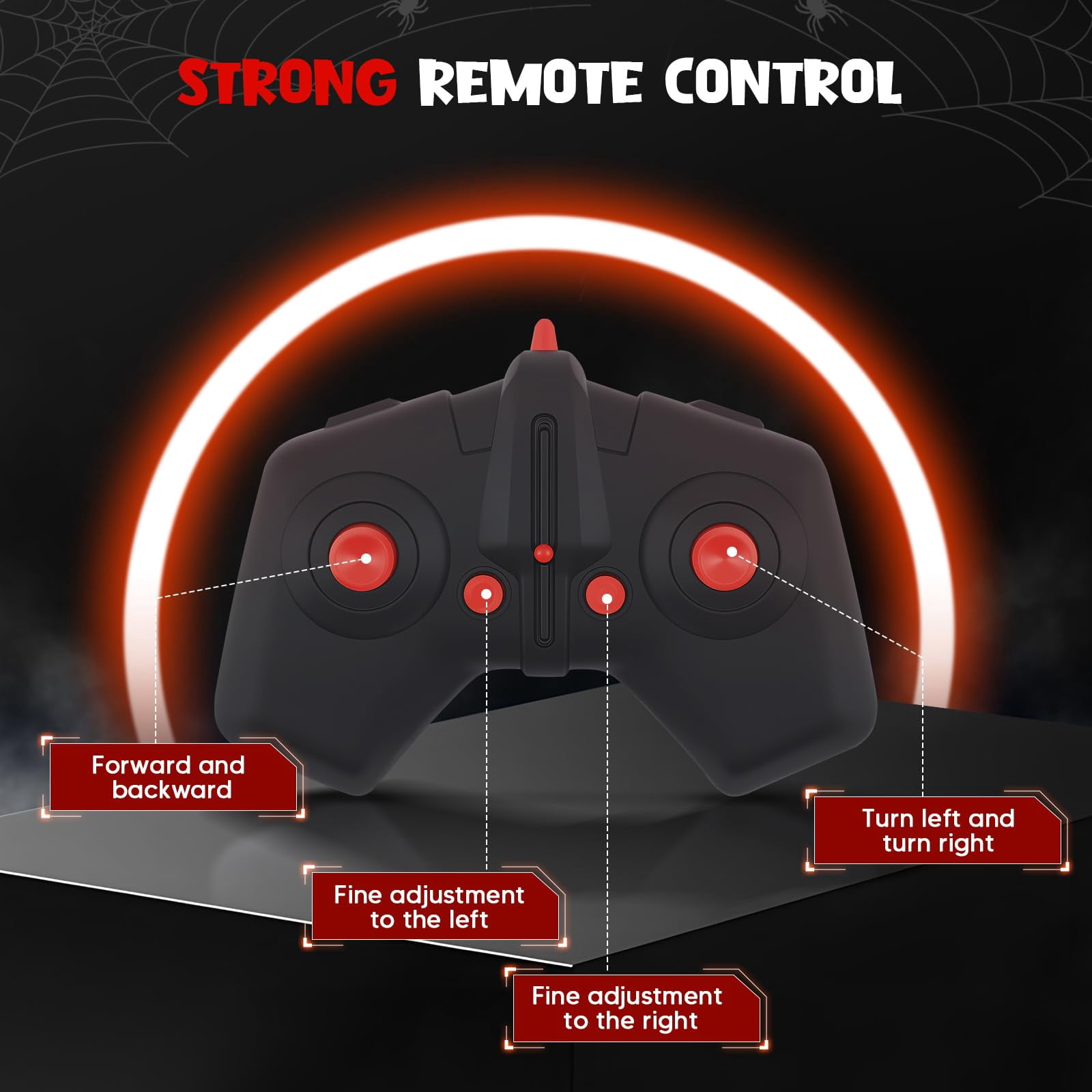 Spider Wall Climbing RC Car, Zero Gravity Dual Mode Remote Control Race Car with 360° Rotation & LED Lights for Kids Boys Girls, Red