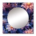 thumbnail image 2 of Designart "Celestial Purple Floral Vision" Floral Square Mirror Wall Decor Cottage - Large Purple Square Bathroom Mirror - Square Printed Wall Mirror Art, 2 of 5