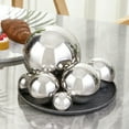 thumbnail image 2 of Stainless Steel Decorative Balls, Shiny Decorative Orbs for Centerpiece Decor, 3" Set of 6, 2 of 5