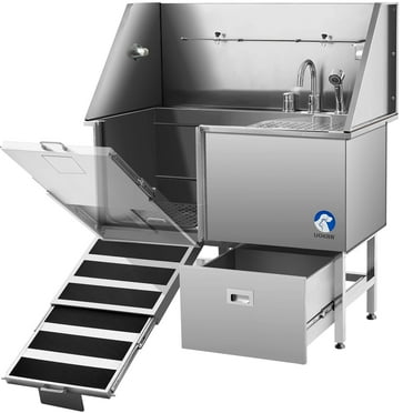 50"Pet Dog Grooming Bath Tub Professional Stainless Steel Bathing Station