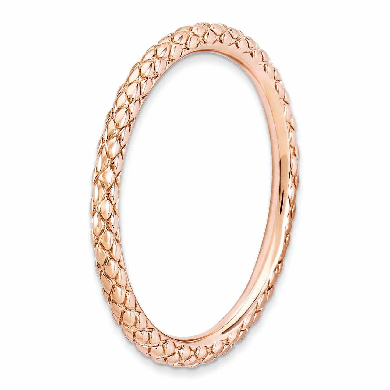 Stackable Expressions Sterling Silver Rose Gold-plated Criss-Cross Ring