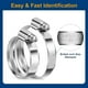 thumbnail image 5 of Kit surtido de abrazaderas para manguera Steelsoft Heavy Duty, 90 piezas, 5 of 5