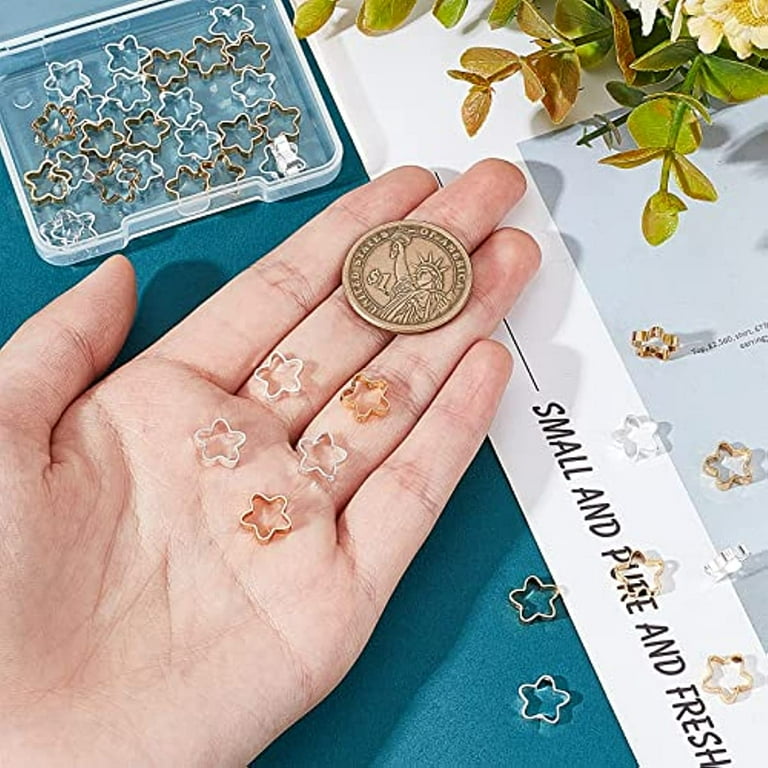 SUPERFINDINGS 180Pcs Double Hole Bead Frames – Gold, Silver, Copper – Jewelry Making Kit