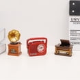 thumbnail image 3 of Cheers Vintage Radio Piano Camera Resin Model Statue Ornament Craft Bar Home Decor, 3 of 7