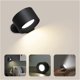 thumbnail image 1 of Touch LED Wall Lamp with USB Charging Port Touch Control, 3 Brightness Levels 3 Temperatures 360° Rotating Lamp1 Piece, (Black), 1 of 5