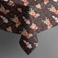 thumbnail image 5 of Dark Christmas Animal Pattern Square Tablecloth,Waterproof Square Table Cover,Wipeable Spillproof Washable Table Cover for Home Kitchen Party Decor 42"X42"(107x107cm), 5 of 6