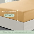 thumbnail image 6 of Elegant Comfort 4-Piece Microfiber Bed Sheet Set, King, Gold - Deep Pocket, 6 of 10