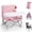 Pink, variant on Tiny Marvels Portable Booster Seat, 3-in-1 Portable Baby High Chair with Tray, Safety Harness & Carry Bag, for Toddlers Ages 6M-3Y, Baby Chair for Travel, Camping & Home