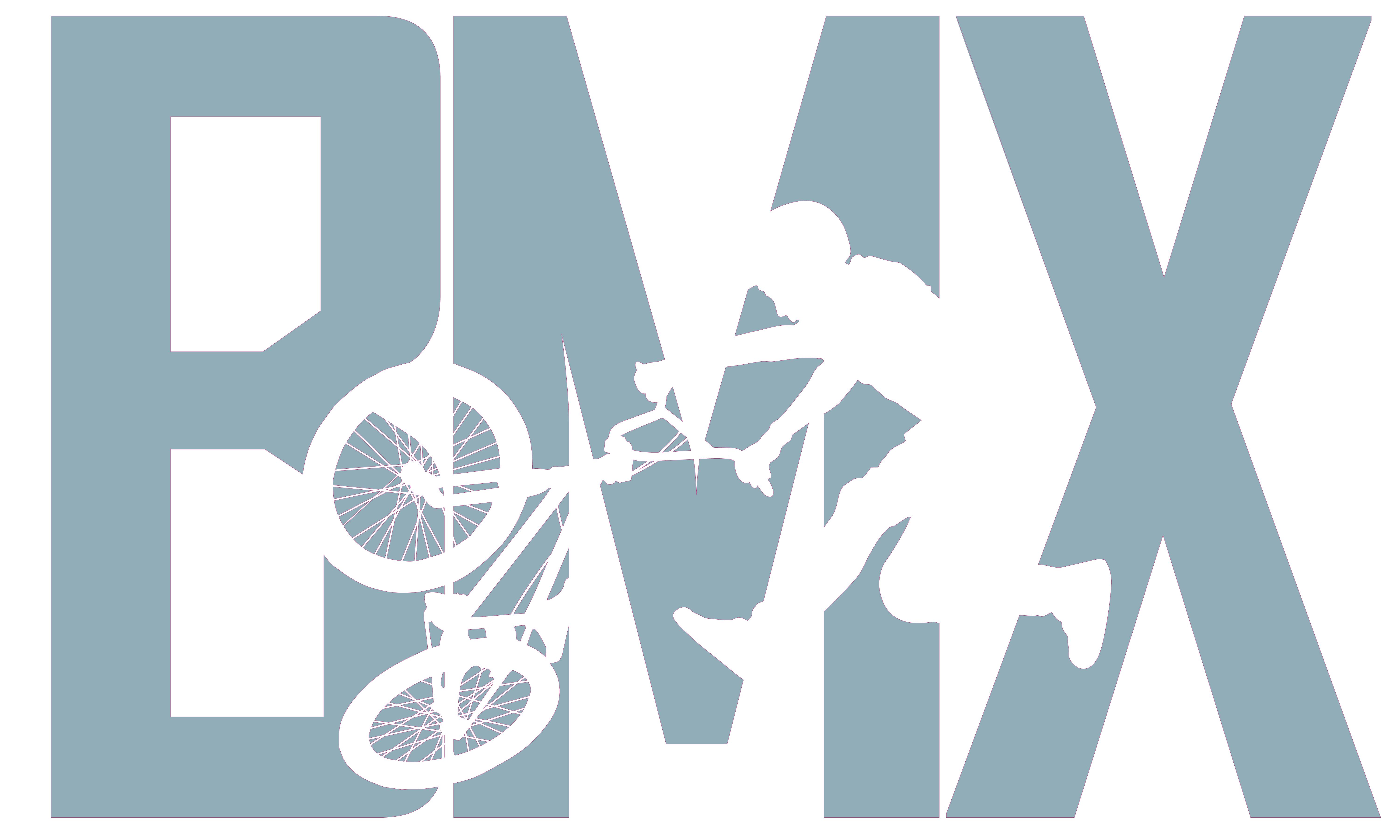 Easy To Apply 19" x 30" Giant BMX Lettering Art Decoration Bike Trick