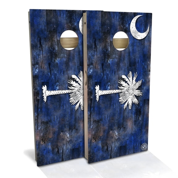 Skip's Garage | South Carolina Flag Cornhole Board Set | Includes Boards & Bags | Choose Your Size & Accessories