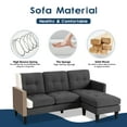 thumbnail image 5 of Convertible Sectional Sofa Couch, Modern L-Shaped Couch 3-Seat Sofa, Reversible Sectional, Gray, 5 of 6