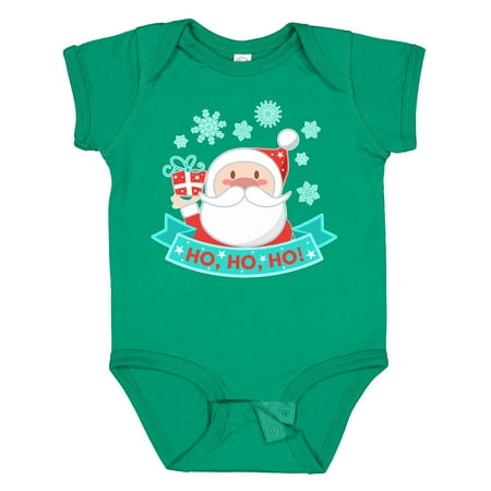 

Inktastic Santa Claus with Snowflakes Ho Ho Ho Boys or Girls Baby Bodysuit