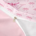 thumbnail image 4 of Erosebridal Girls Bowknot Personalized Gifts Duvet Cover Set,Pink Initial Letter K Themed Print Bedding Full For Kids,Pink Reversible,3 Pieces(No Comforter), 4 of 6