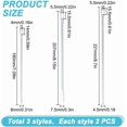 thumbnail image 2 of 6 Pcs 3 Styles Metal Drawstring Threaders Quick Drawstring Replacement Tool Easy Threaders, 2 of 7
