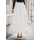 thumbnail image 2 of Falda PRETTYGARDEN de Tul para Mujer, Cintura Alta Elástica, Blanca, 2 of 8