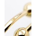 thumbnail image 4 of 14 Karat Gold Brilliant Sparkle Gem Lined Crescent Moon Seamless Clicker Hoop Ring-Clear Gem, 4 of 4