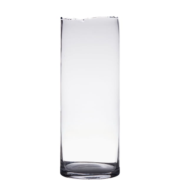 large clear glass cylinder vase