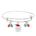 thumbnail image 2 of Latrodar Christmas Bracelet For Women Girls Thanksgiving Holiday Santa Expandable Crystal Bracelet Jewelry Silver Reduced Price, 2 of 2